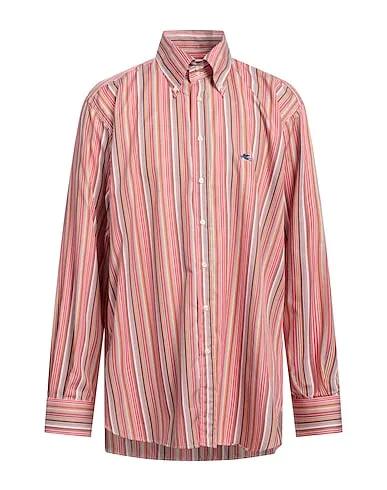 Orange Plain weave Striped shirt