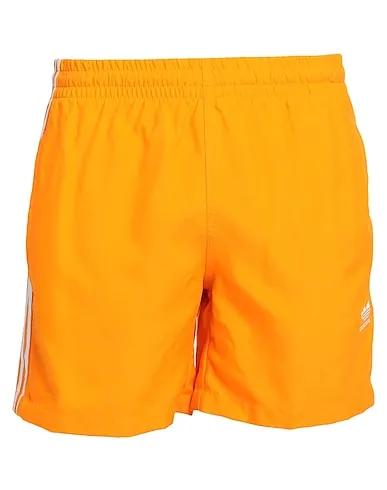 Orange Plain weave Swim shorts