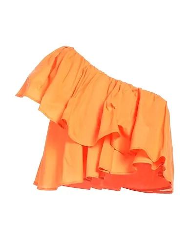 Orange Plain weave Top