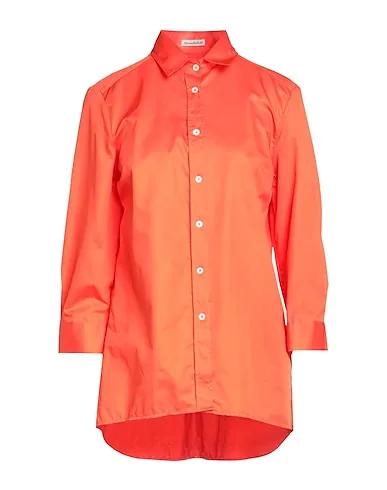 Orange Poplin Solid color shirts & blouses
