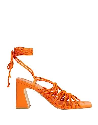 Orange Sandals ROPE LACE-UP SANDALS
