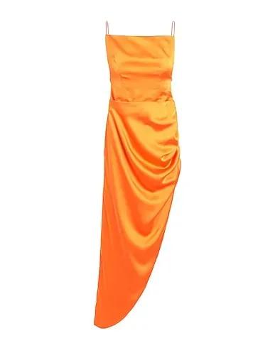 Orange Satin Elegant dress ABITO IN RASO