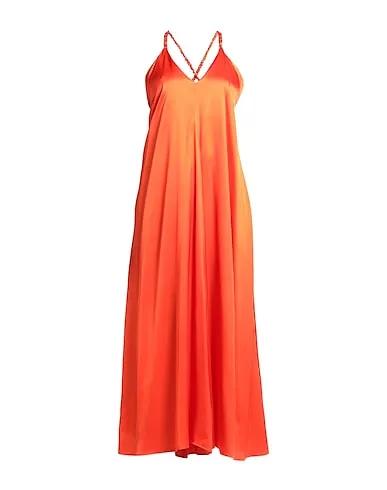 Orange Satin Long dress