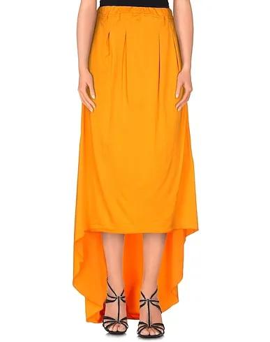Orange Satin Maxi Skirts