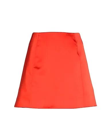 Orange Satin Mini skirt