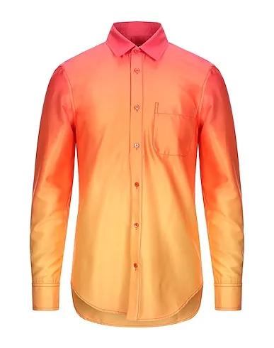 Orange Satin Patterned shirt
