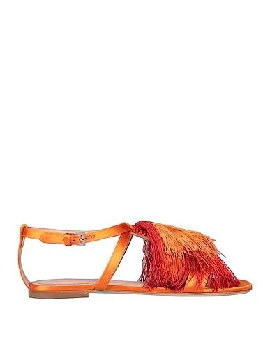 Orange Satin Sandals