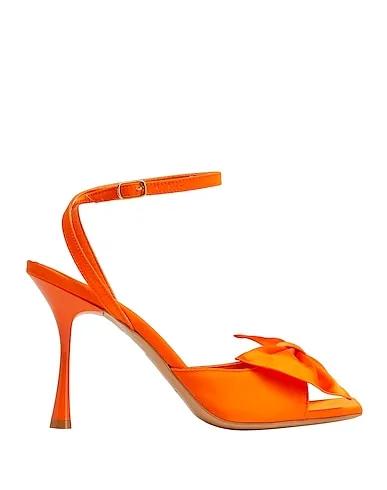 Orange Satin Sandals SATIN SLING-BACK W/ BOW
