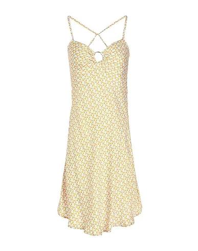 Orange Satin Short dress PRINTED VISCOSE MINI SLIP DRESS