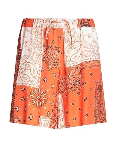 Orange Shorts & Bermuda VISCOSE WIDE LEG SHORTS