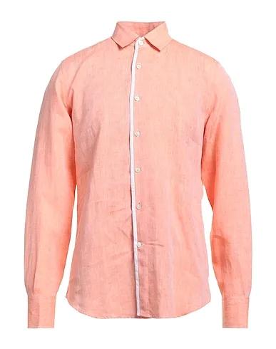 Orange Silk shantung Linen shirt