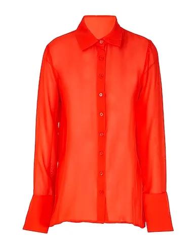 Orange Silk shirts & blouses SILK CHIFFON L/SLEEVE CHEMISIER