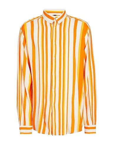 Orange Striped shirt VISCOSE STRIPED OVER-SIZE SHIRT
