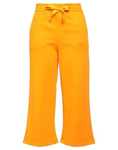Orange Sweatshirt Cropped pants & culottes