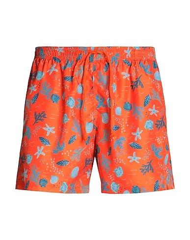 Orange Swim shorts PRINTED RECYCLED POLY SWIM TRUNK
