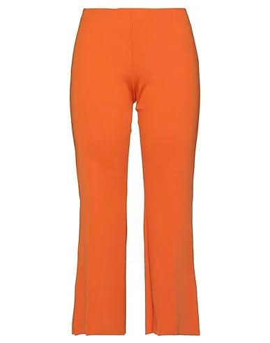 Orange Synthetic fabric Cropped pants & culottes