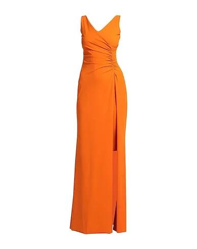 Orange Synthetic fabric Long dress