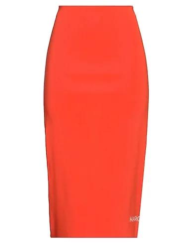 Orange Synthetic fabric Midi skirt