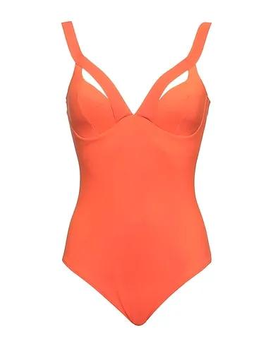 Orange Synthetic fabric One-piece swimsuits