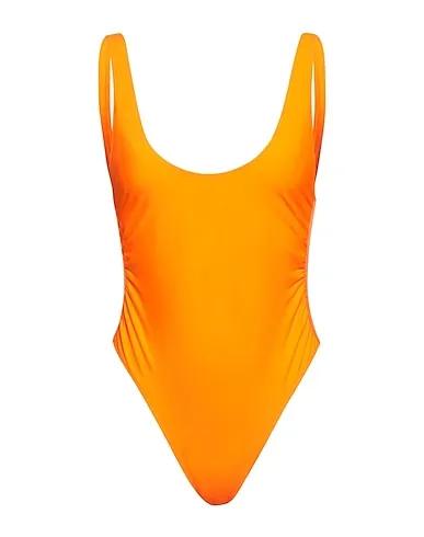 Orange Synthetic fabric One-piece swimsuits