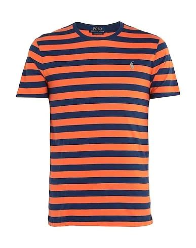 Orange T-shirt CUSTOM SLIM FIT STRIPED CREWNECK T-SHIRT

