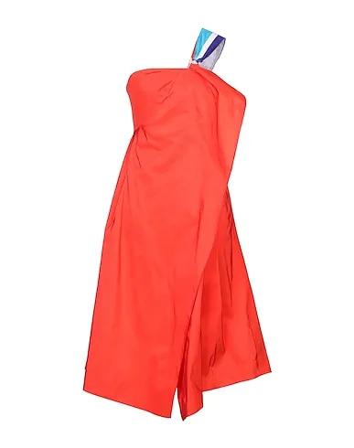 Orange Taffeta Midi dress