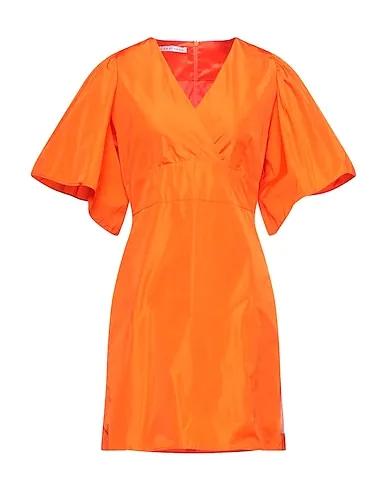 Orange Taffeta Short dress