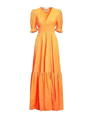 Orange Techno fabric Long dress