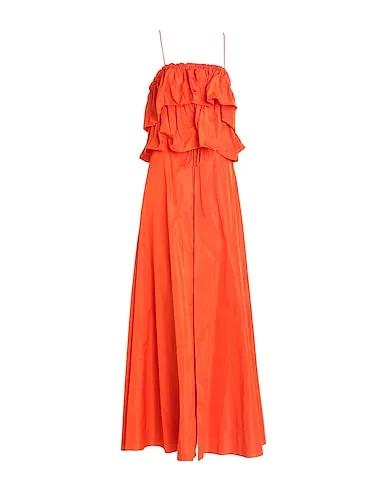 Orange Techno fabric Long dress
