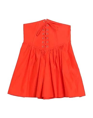 Orange Techno fabric Mini skirt