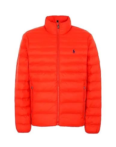 Orange Techno fabric Shell  jacket PACKABLE QUILTED JACKET
