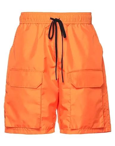 Orange Techno fabric Shorts & Bermuda