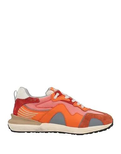 Orange Techno fabric Sneakers