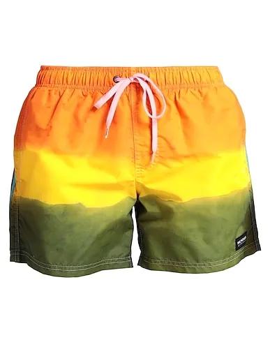 Orange Techno fabric Swim shorts