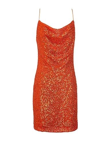 Orange Tulle Short dress SEQUIN SLIP MINI DRESS

