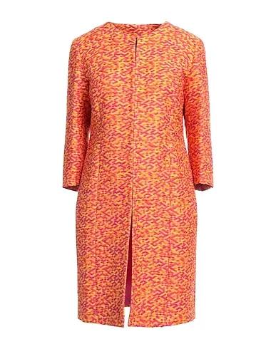 Orange Tweed Full-length jacket