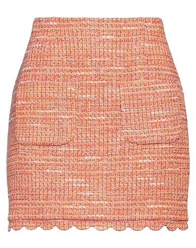 Orange Tweed Mini skirt