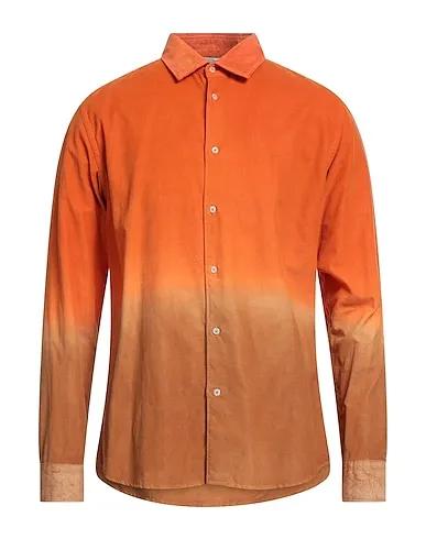 Orange Velvet Patterned shirt