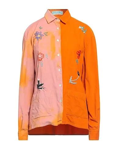 Orange Velvet Patterned shirts & blouses