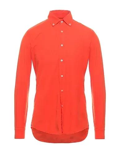 Orange Velvet Solid color shirt