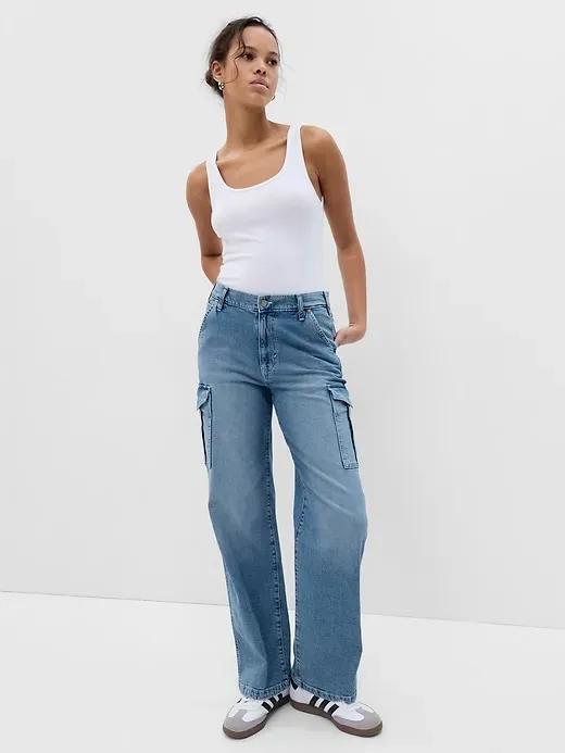 Organic Cotton '90s Loose Cargo Jeans with Washwell