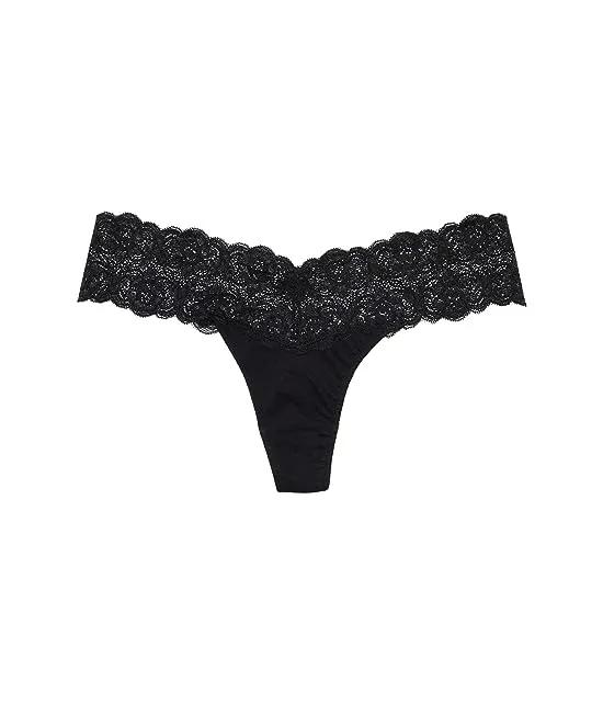 Organic Cotton Must Have Thong with Lace
