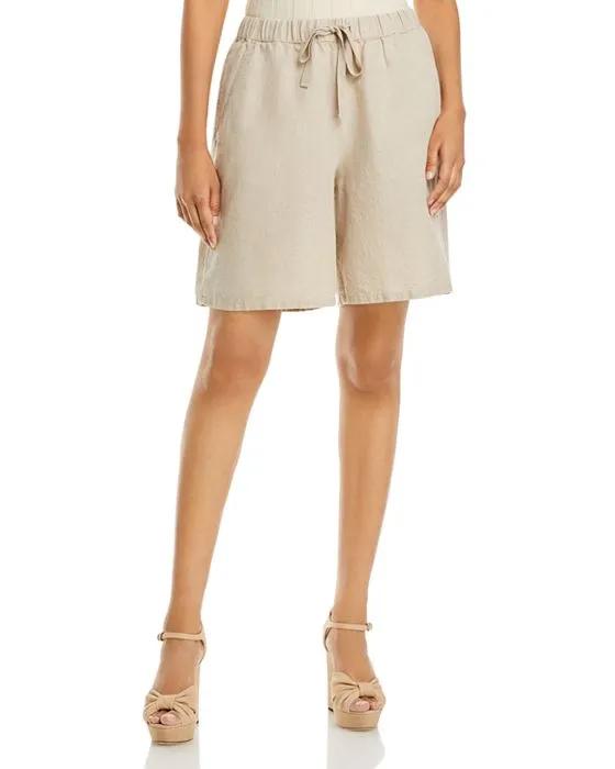 Organic Linen Mid Thigh Shorts