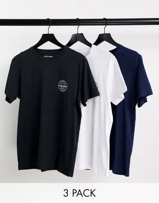 Originals 3 pack logo t-shirt in multi
