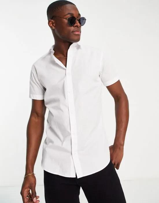 Originals short sleeve stretch cotton shirt in white