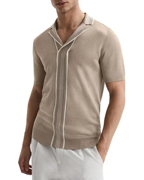 Oswald Reverse Stripe Short Sleeve Polo Shirt