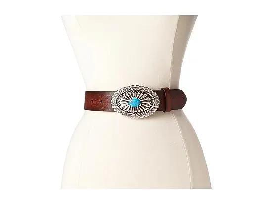 Oval Concho Buckle Belt