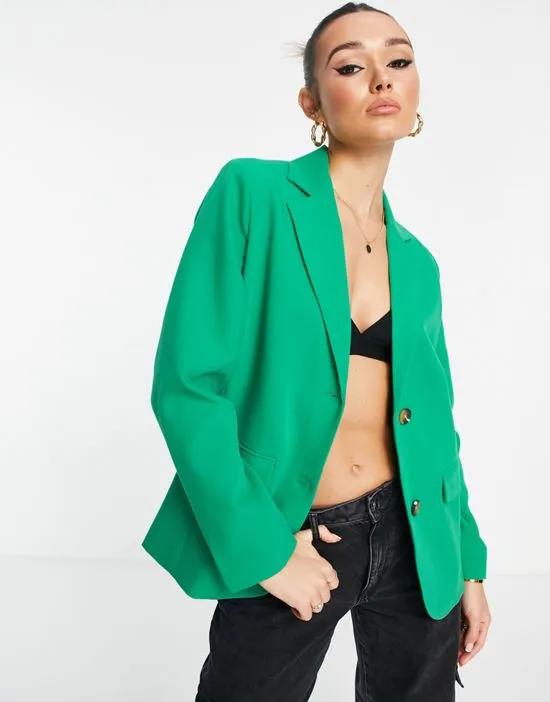 oversized blazer in bold green - part of a set