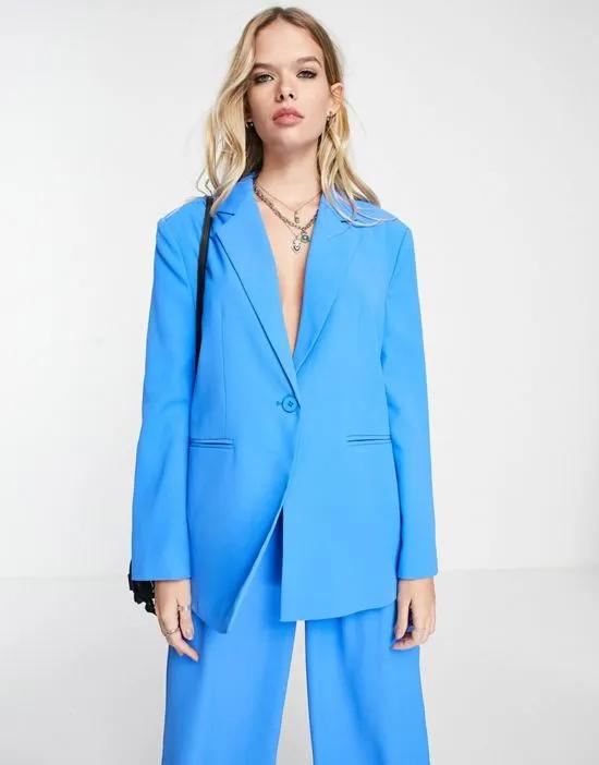 oversized blazer in bright blue - part of a set