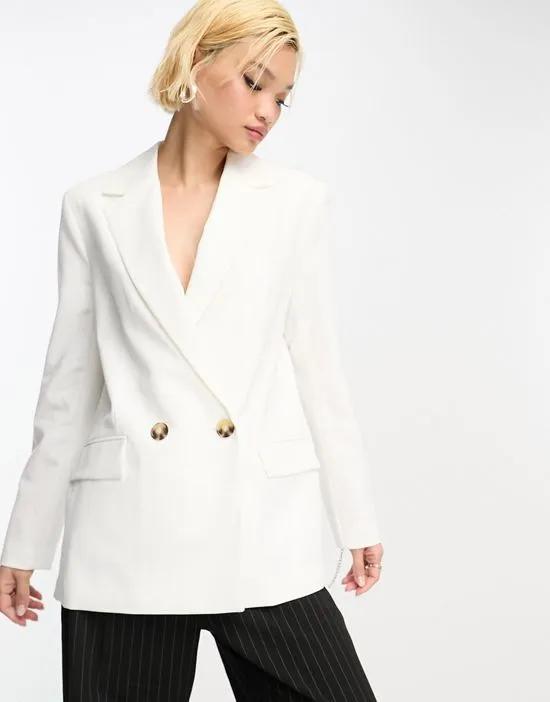 oversized blazer in white